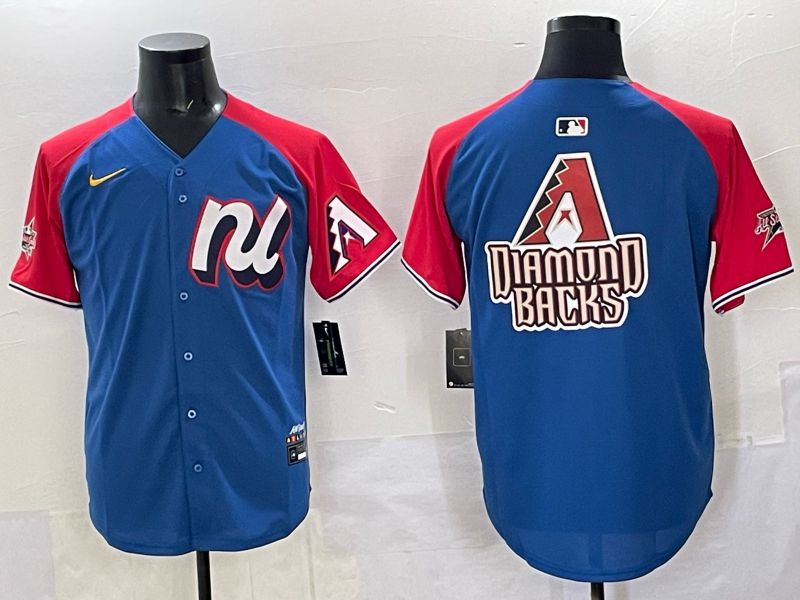Men Arizona Diamondback Blank Blue red All star 2025 Nike MLB Jersey style 02